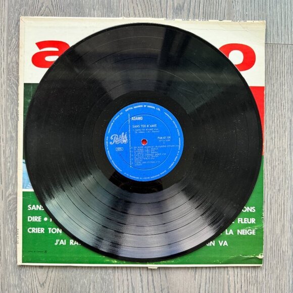 Vintage Salvatore Adamo Vinyl Record Sans Toi M’Amie 1963-1964 Chanson Française - Picture 3 of 5